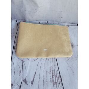 ipsy makeup bag Stay Golden Gold And Teal With Sunburst Closure